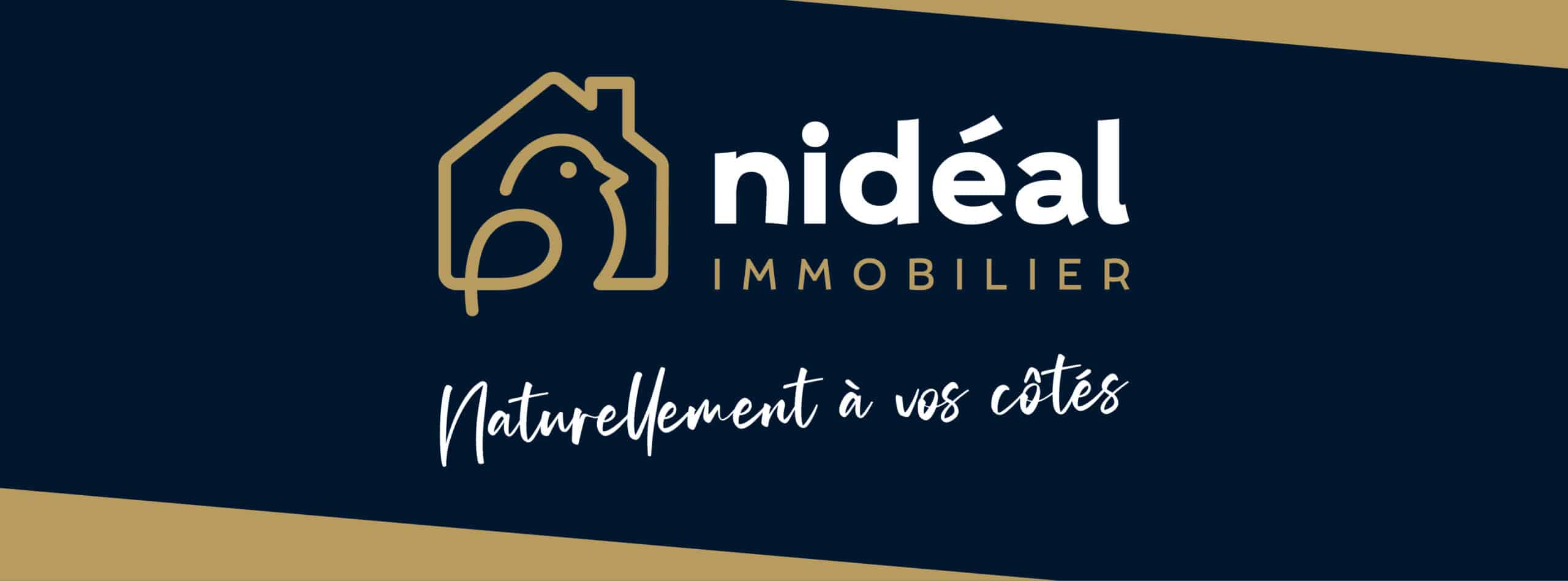 Logo de Nidéal Immobilier, naturellement à vos côtés.