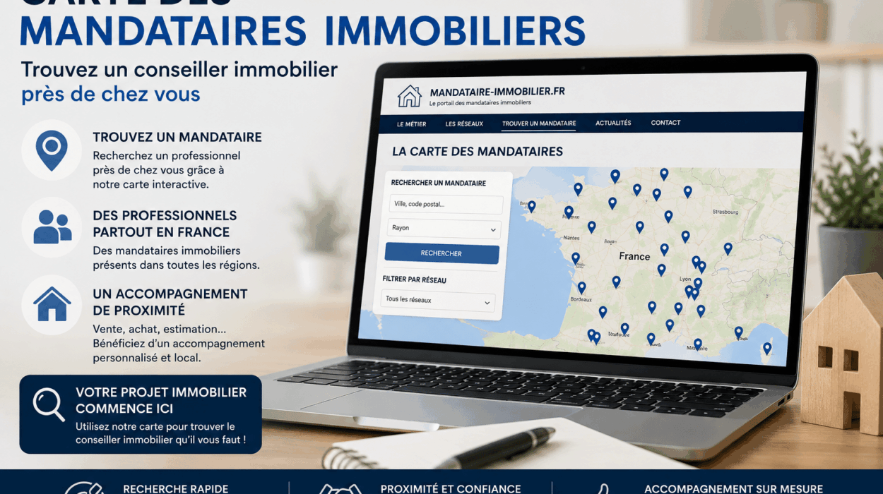 Carte des mandataires en immobilier